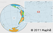 Political Location Map of the area around 31° 20' 36" S, 105° 19' 29" W