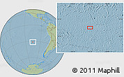 Savanna Style Location Map of the area around 31° 20' 36" S, 105° 19' 29" W, hill shading