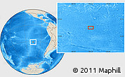 Shaded Relief Location Map of the area around 31° 20' 36" S, 105° 19' 29" W