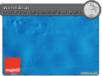 Physical Map of the Area around 31° 20' 36" S, 106° 19' 29" E