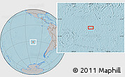 Gray Location Map of the area around 31° 20' 36" S, 106° 10' 30" W, hill shading