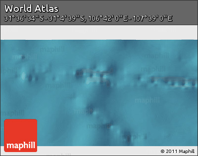 Satellite 3D Map of the Area around 31° 20' 36" S, 107° 10' 30" E