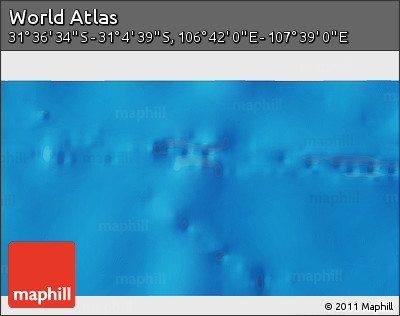 Shaded Relief 3D Map of the Area around 31° 20' 36" S, 107° 10' 30" E