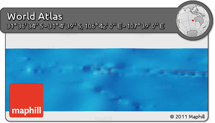 Physical Panoramic Map of the Area around 31° 20' 36" S, 107° 10' 30" E
