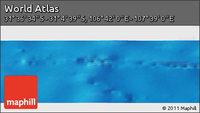 Physical Panoramic Map of the Area around 31° 20' 36" S, 107° 10' 30" E