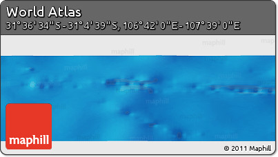 Physical Panoramic Map of the Area around 31° 20' 36" S, 107° 10' 30" E