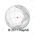 Outline Map of the Area around 31° 20' 36" S, 107° 1' 30" W, rectangular outline