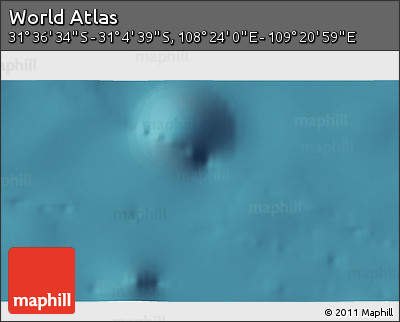 Satellite 3D Map of the Area around 31° 20' 36" S, 108° 52' 30" E