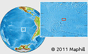 Physical Location Map of the area around 31° 20' 36" S, 108° 43' 29" W