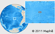 Shaded Relief Location Map of the area around 31° 20' 36" S, 108° 43' 29" W