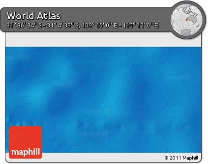 Shaded Relief 3D Map of the Area around 31° 20' 36" S, 109° 43' 29" E