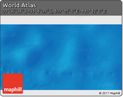 Shaded Relief 3D Map of the Area around 31° 20' 36" S, 109° 43' 29" E