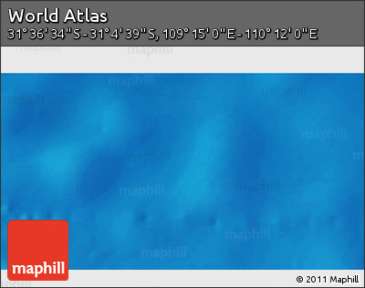 Shaded Relief 3D Map of the Area around 31° 20' 36" S, 109° 43' 29" E