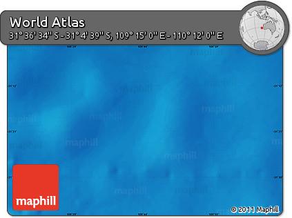 Physical Map of the Area around 31° 20' 36" S, 109° 43' 29" E