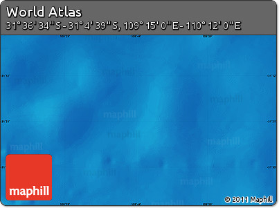 Physical Map of the Area around 31° 20' 36" S, 109° 43' 29" E