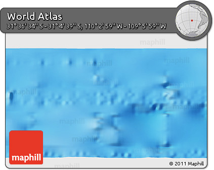 Physical 3D Map of the Area around 31° 20' 36" S, 109° 34' 29" W