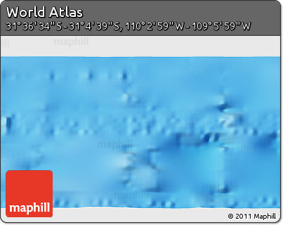 Physical 3D Map of the Area around 31° 20' 36" S, 109° 34' 29" W