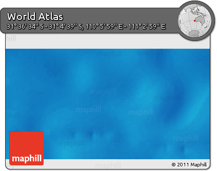 Shaded Relief 3D Map of the Area around 31° 20' 36" S, 110° 34' 29" E