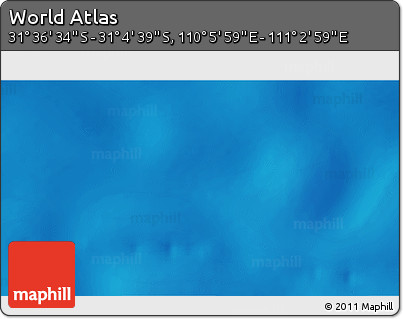 Shaded Relief 3D Map of the Area around 31° 20' 36" S, 110° 34' 29" E