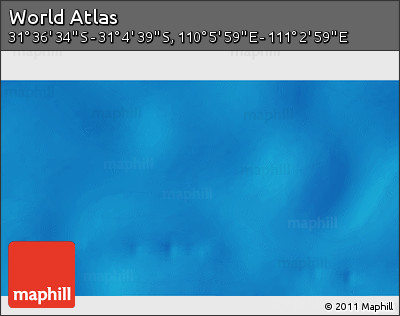 Shaded Relief 3D Map of the Area around 31° 20' 36" S, 110° 34' 29" E