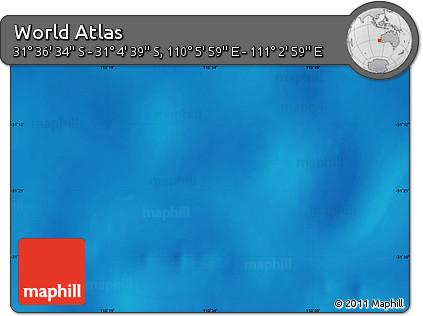 Physical Map of the Area around 31° 20' 36" S, 110° 34' 29" E