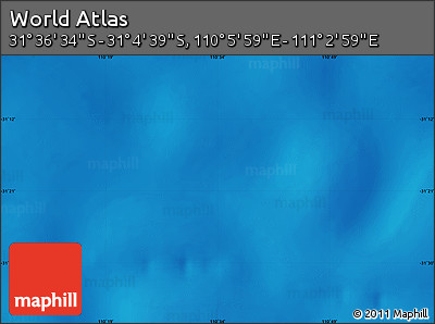 Physical Map of the Area around 31° 20' 36" S, 110° 34' 29" E