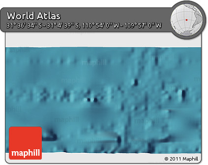 Satellite 3D Map of the Area around 31° 20' 36" S, 110° 25' 30" W
