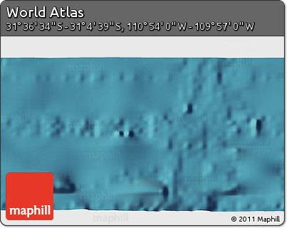 Satellite 3D Map of the Area around 31° 20' 36" S, 110° 25' 30" W
