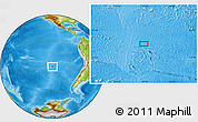 Physical Location Map of the area around 31° 20' 36" S, 110° 25' 30" W