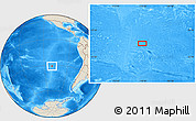 Shaded Relief Location Map of the area around 31° 20' 36" S, 110° 25' 30" W