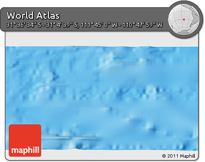 Physical 3D Map of the Area around 31° 20' 36" S, 111° 16' 30" W