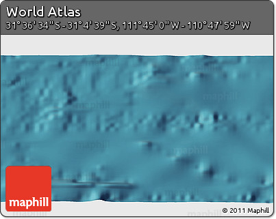 Satellite 3D Map of the Area around 31° 20' 36" S, 111° 16' 30" W