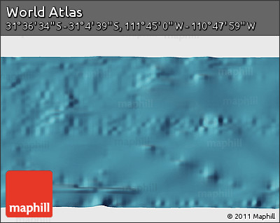 Satellite 3D Map of the Area around 31° 20' 36" S, 111° 16' 30" W