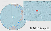 Gray Location Map of the area around 31° 20' 36" S, 111° 16' 30" W, hill shading