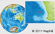 Physical Location Map of the area around 31° 20' 36" S, 112° 16' 30" E