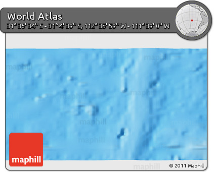 Physical 3D Map of the Area around 31° 20' 36" S, 112° 7' 30" W