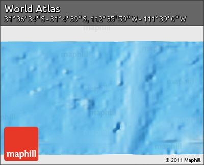 Physical 3D Map of the Area around 31° 20' 36" S, 112° 7' 30" W