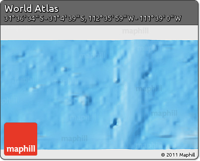 Physical 3D Map of the Area around 31° 20' 36" S, 112° 7' 30" W