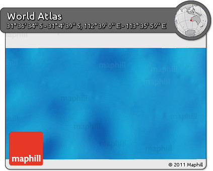 Shaded Relief 3D Map of the Area around 31° 20' 36" S, 113° 7' 30" E