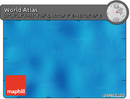 Physical Map of the Area around 31° 20' 36" S, 113° 7' 30" E