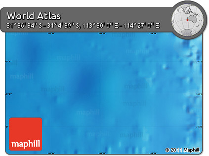 Physical Map of the Area around 31° 20' 36" S, 113° 58' 29" E