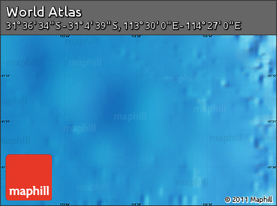 Physical Map of the Area around 31° 20' 36" S, 113° 58' 29" E