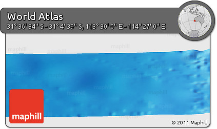 Physical Panoramic Map of the Area around 31° 20' 36" S, 113° 58' 29" E