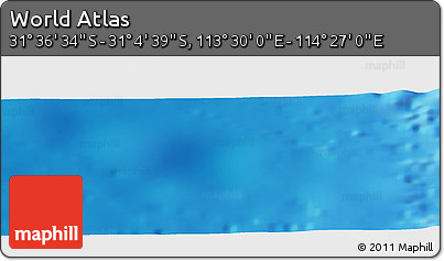 Physical Panoramic Map of the Area around 31° 20' 36" S, 113° 58' 29" E