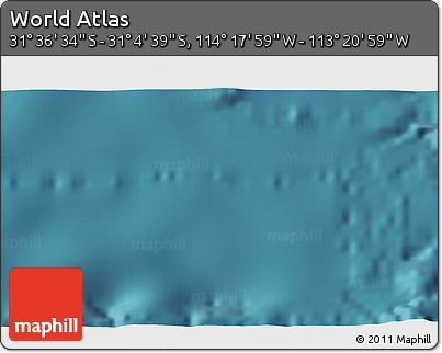 Satellite 3D Map of the Area around 31° 20' 36" S, 113° 49' 29" W