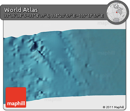 Satellite 3D Map of the Area around 31° 20' 36" S, 114° 49' 29" E