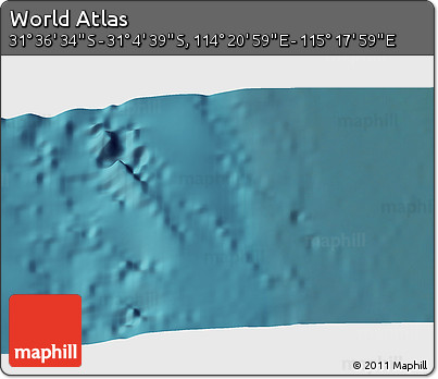 Satellite 3D Map of the Area around 31° 20' 36" S, 114° 49' 29" E