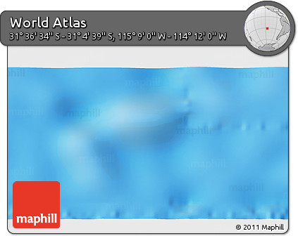 Physical 3D Map of the Area around 31° 20' 36" S, 114° 40' 30" W