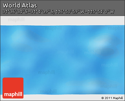 Physical 3D Map of the Area around 31° 20' 36" S, 116° 22' 30" W