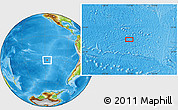 Physical Location Map of the area around 31° 20' 36" S, 117° 13' 29" W